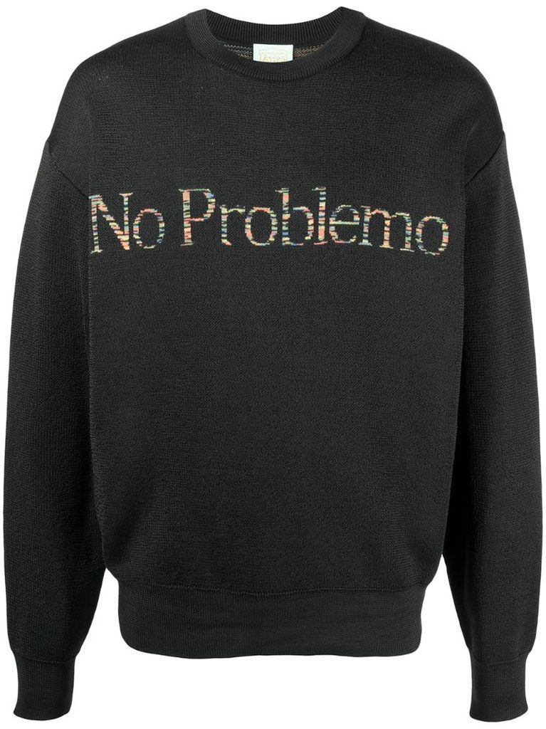 No Problem slogan sweatshirt