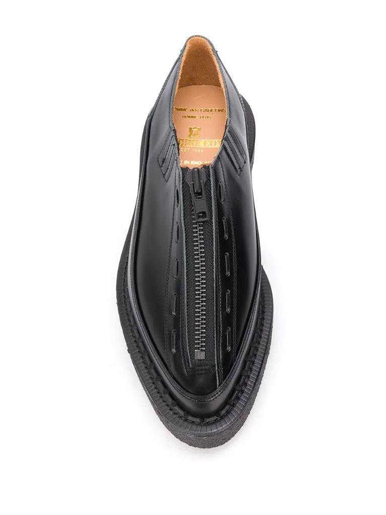 zipped chunky sole loafers