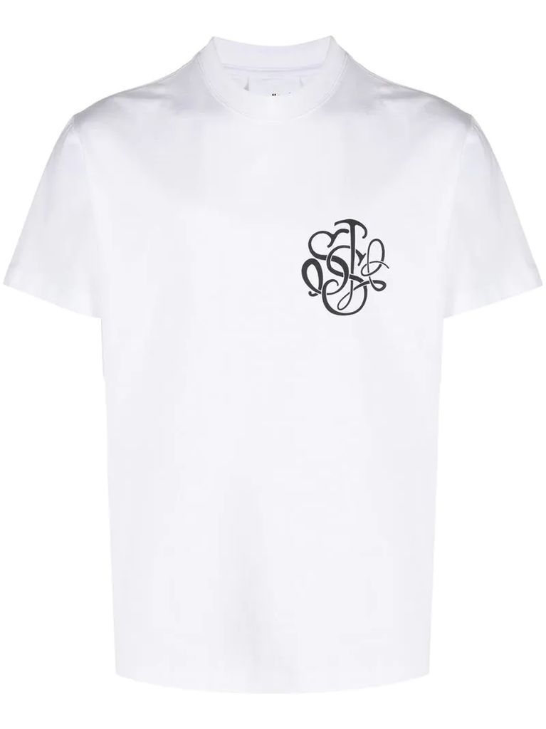 monogram-print crew-neck T-shirt