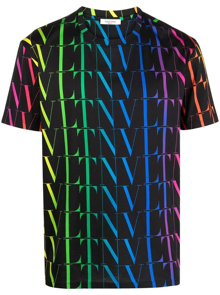 VLTN rainbow-logo print T-shirt