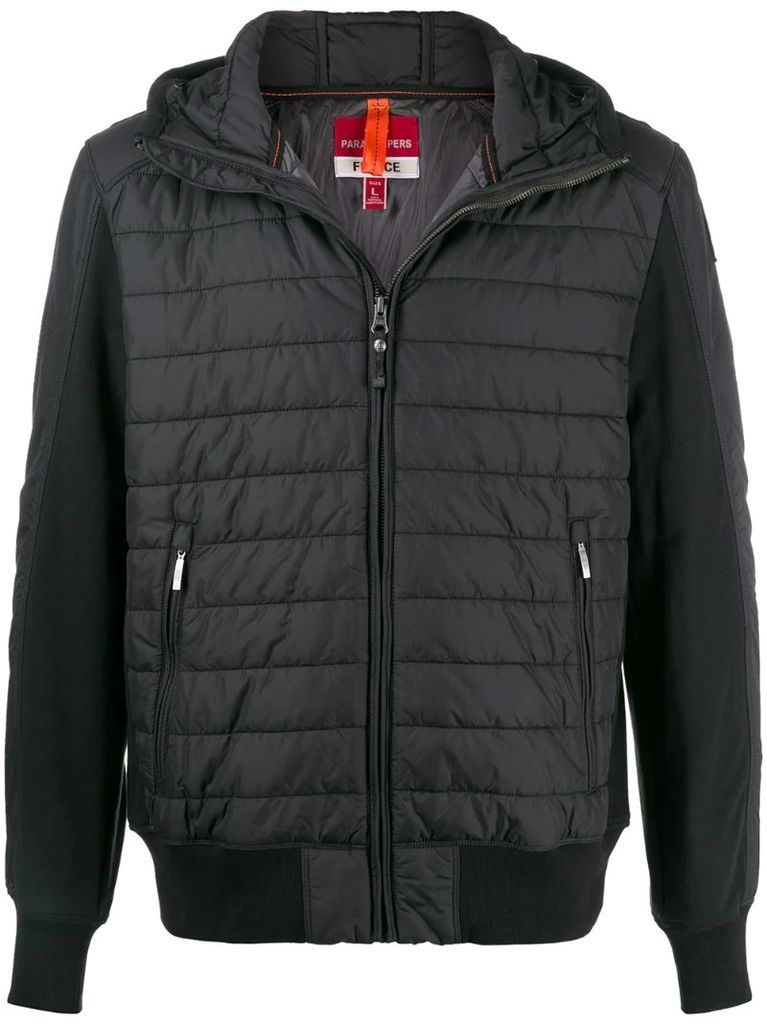 hooded quilted jacket