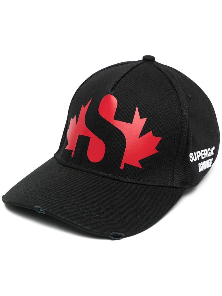 logo-print baseball cap