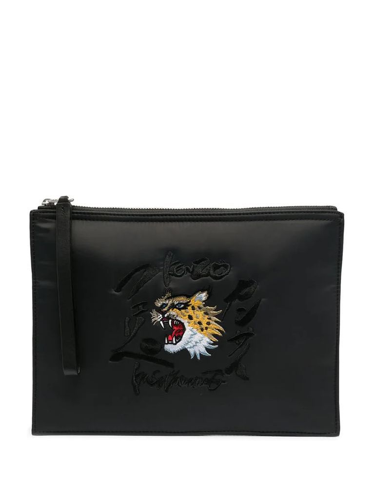 x Kansai Yamamoto embroidered clutch bag