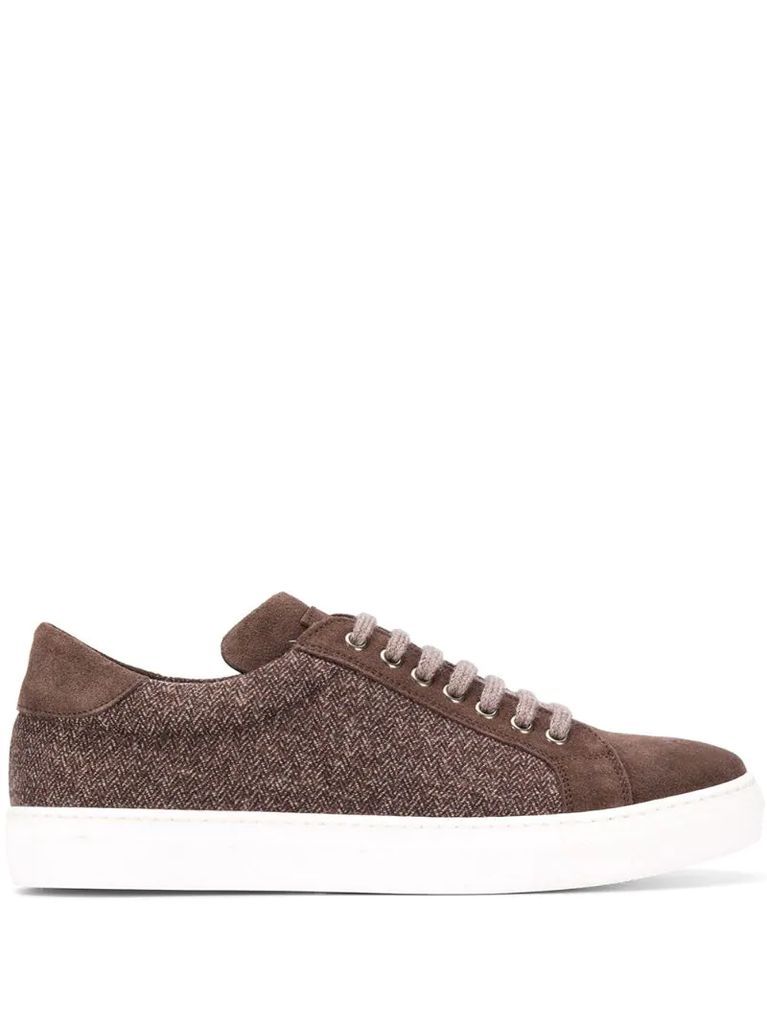 low top woven sneakers