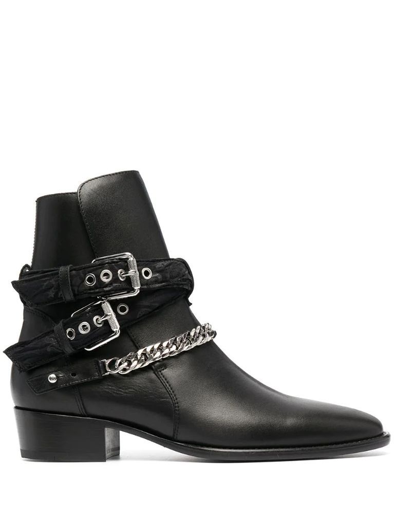 chain detail boots