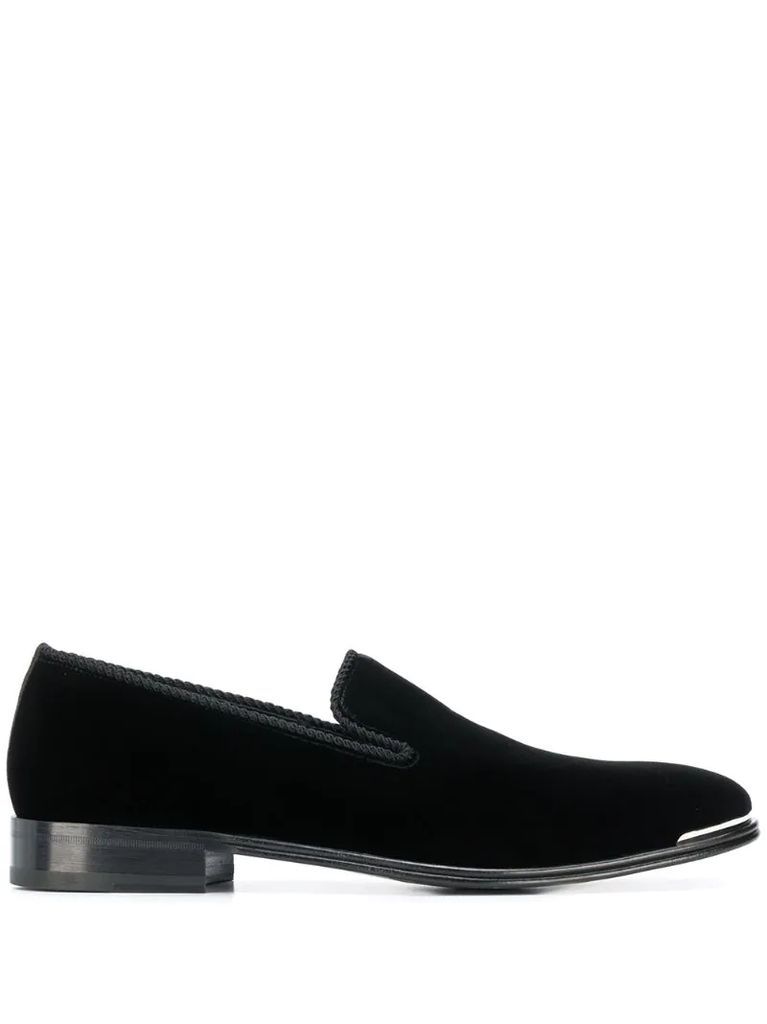 metal detail loafers