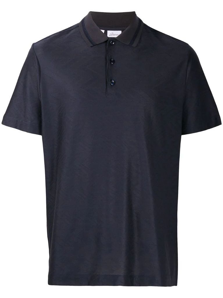 short-sleeve fitted polo shirt