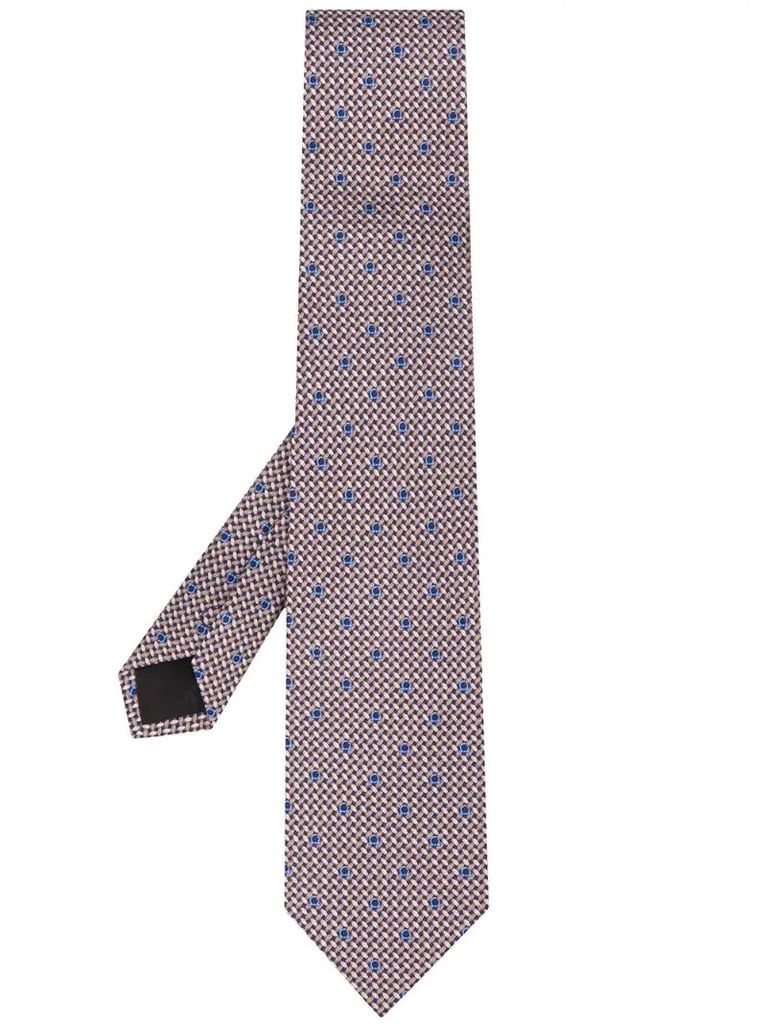 woven Gancini-print tie