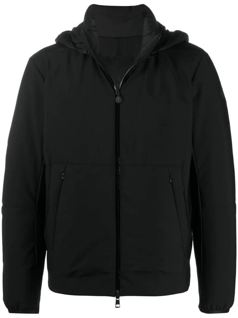 padded-rear hooded jacket