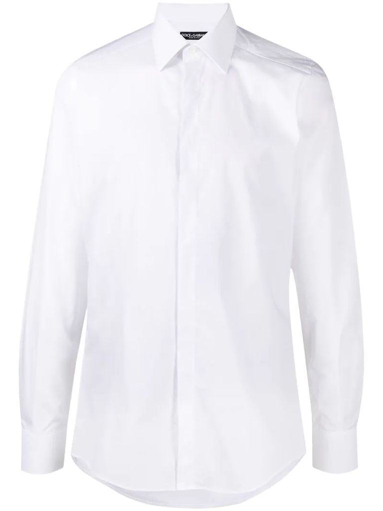 concealed button placket shirt