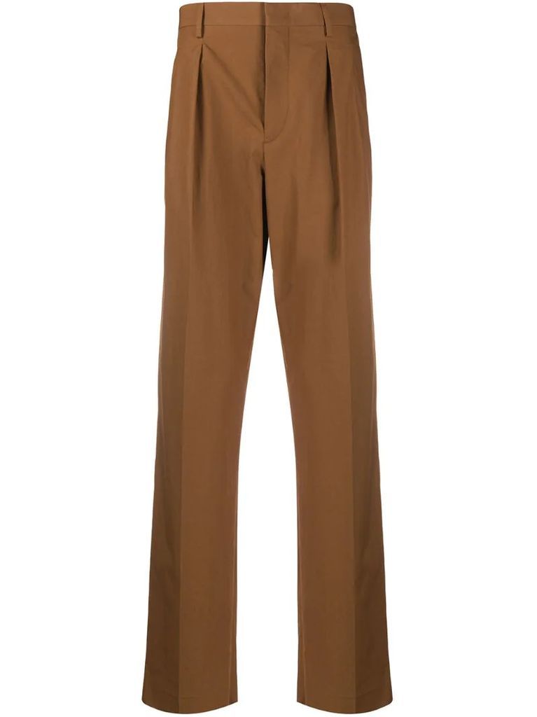 high-rise darted trousers