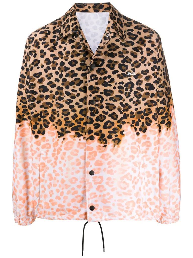 leopard print lightweight jacket