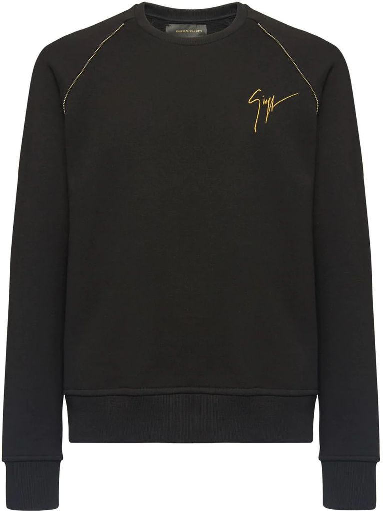 embroidered logo jumper