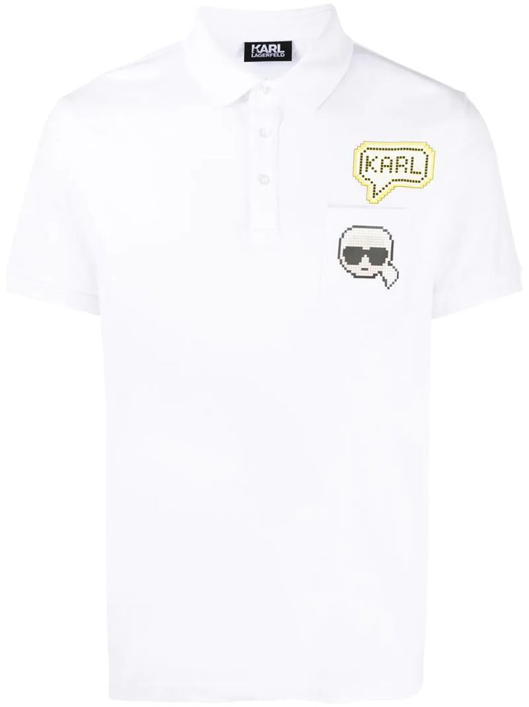 Karl patch-pocket polo shirt