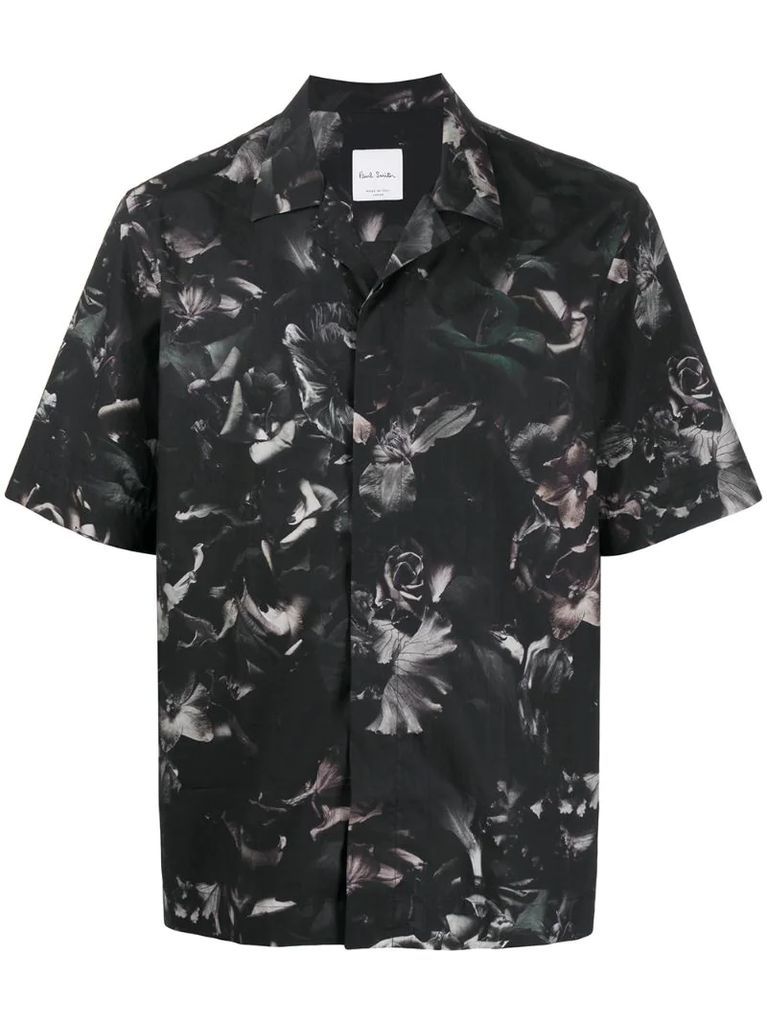 floral print short-sleeved shirt