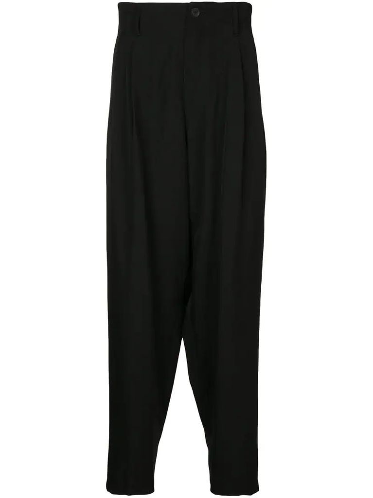 pleated wool trousers