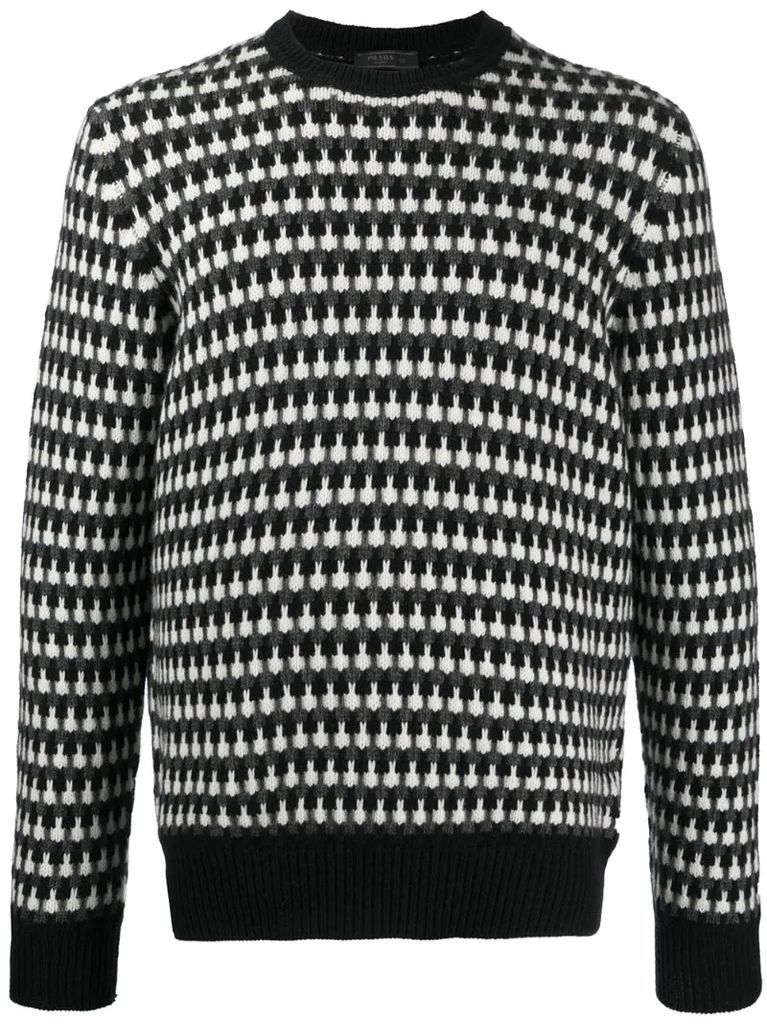 patterned-knit jumper