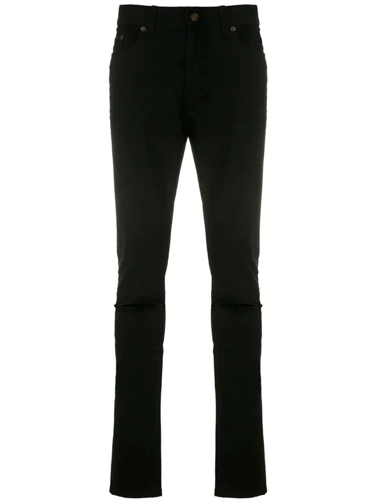 slash knee skinny jeans