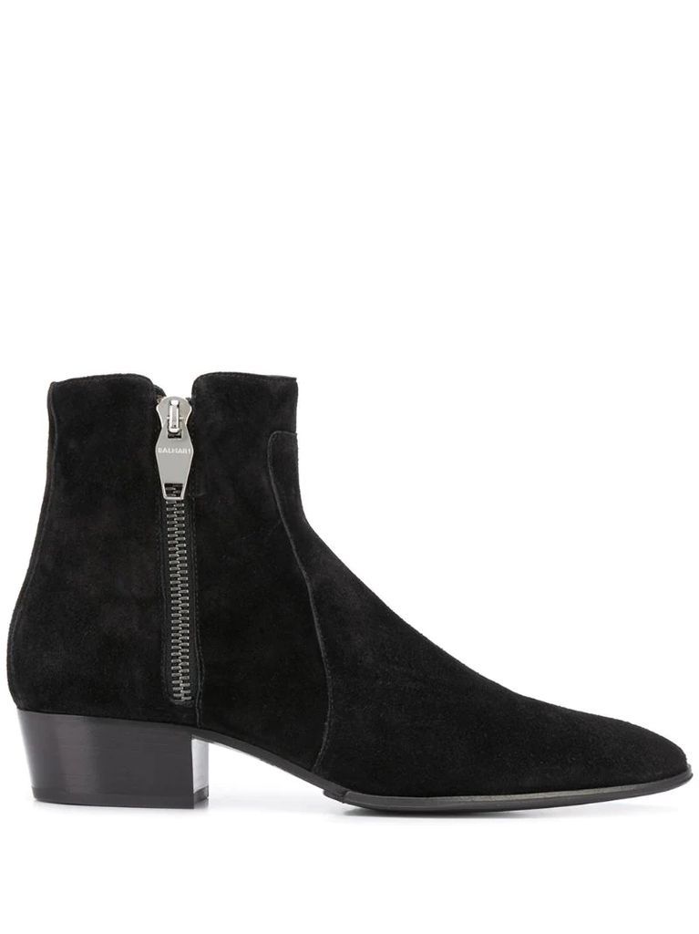 zipped ankle boots