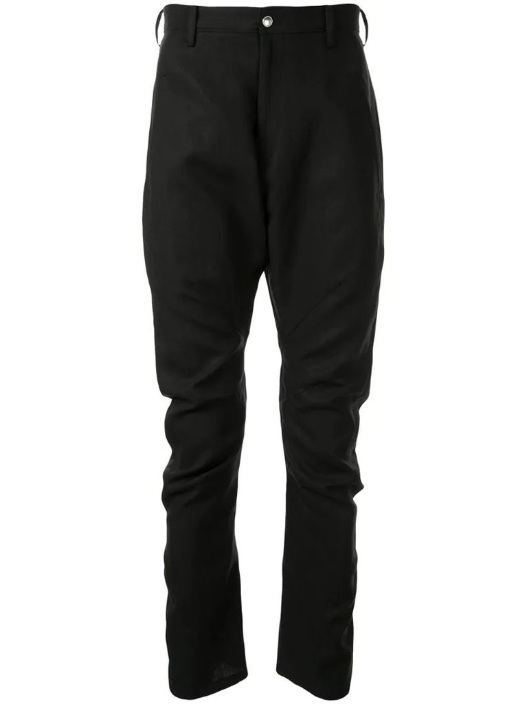 tapered dart trousers