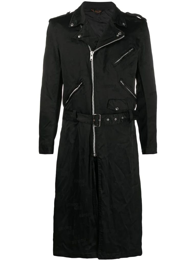 Strong Will biker trench coat