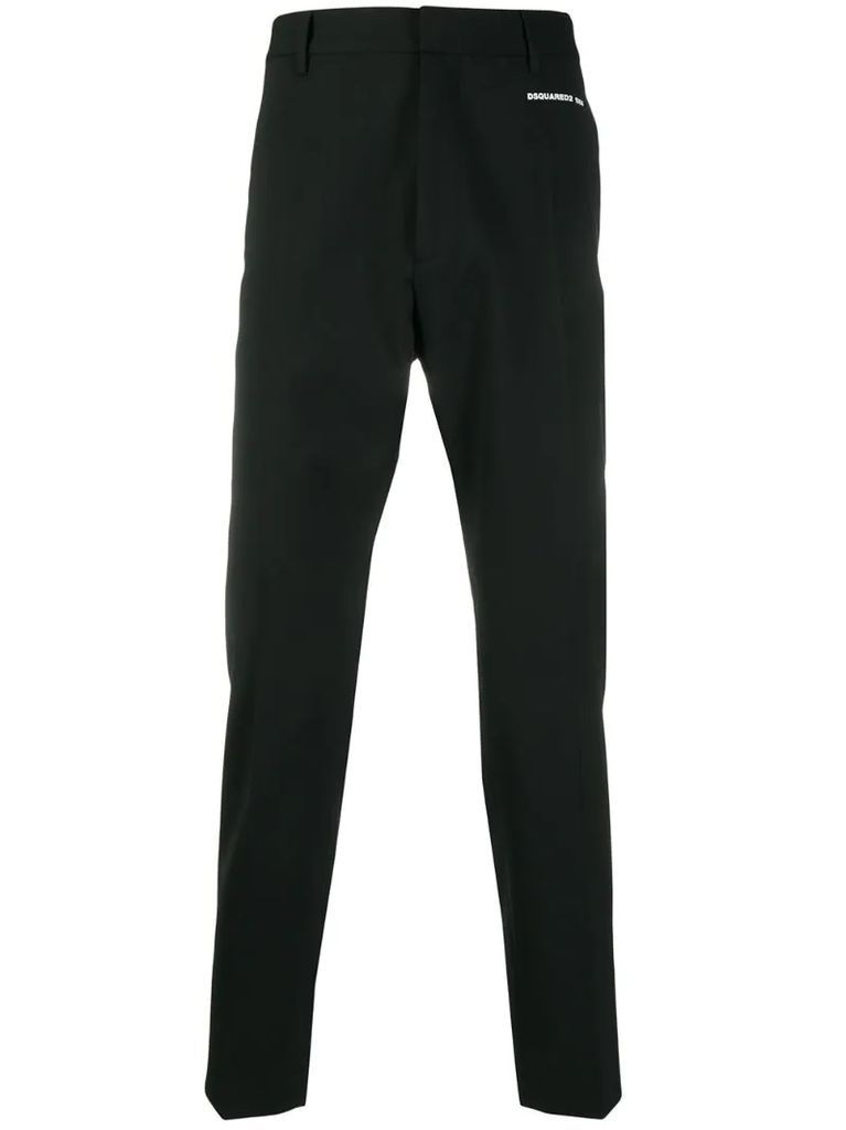 side-zip tailored trousers