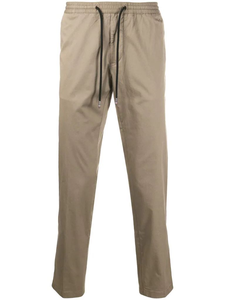cropped tapered-leg trousers