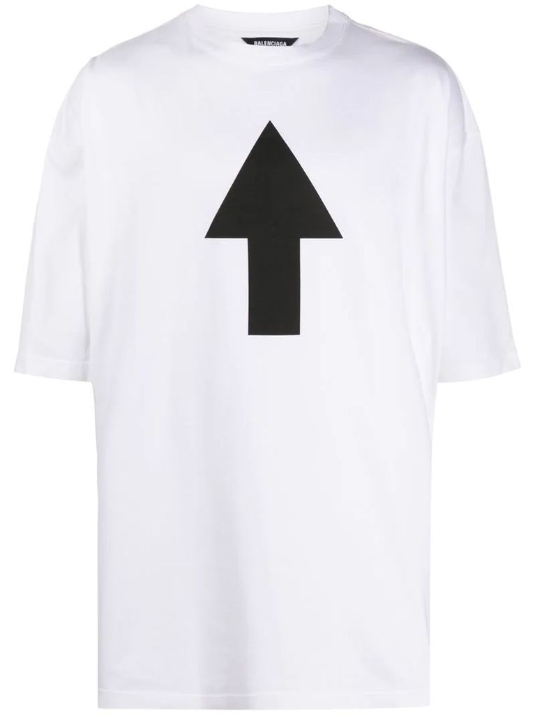arrow print short-sleeved T-shirt