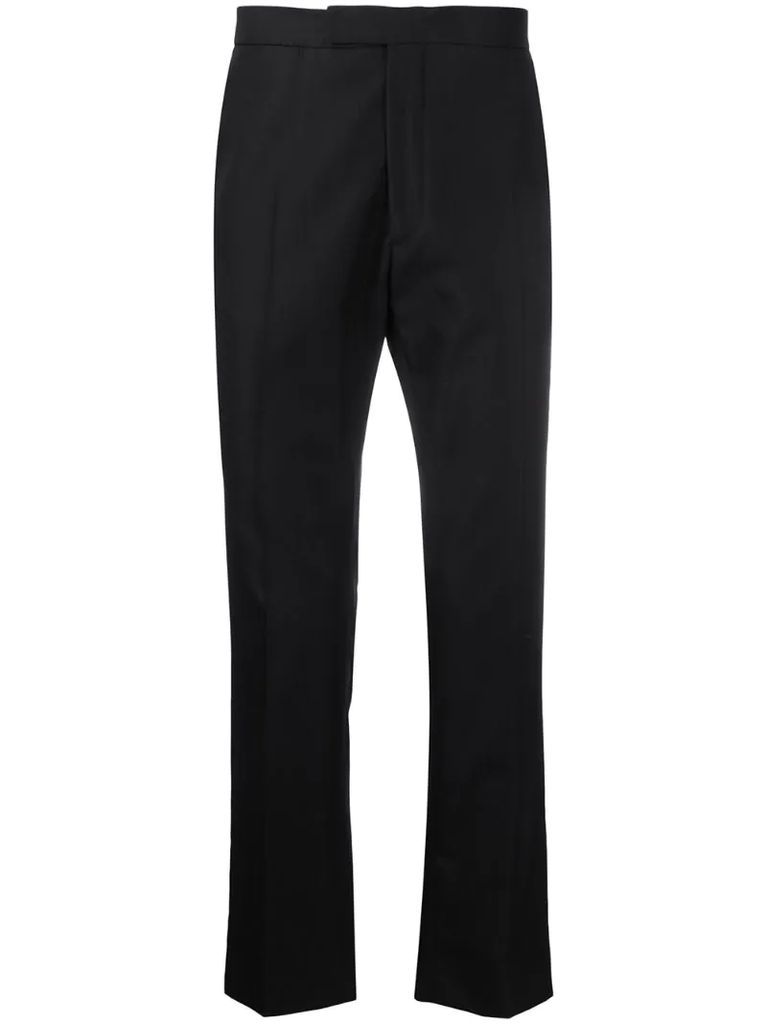 zip-detail tailored trousers