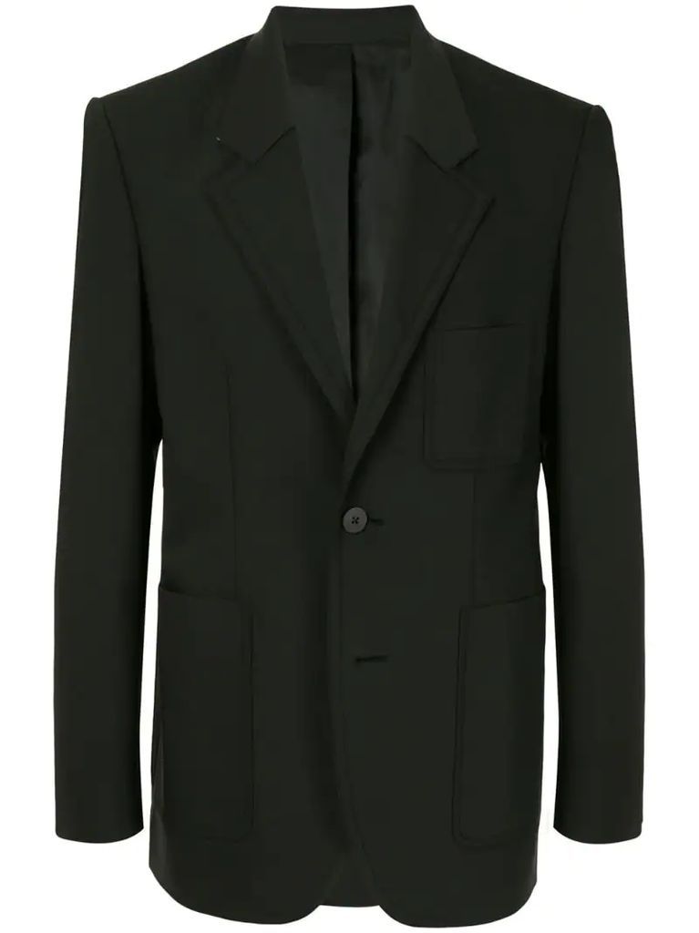 single-breasted fitted blazer