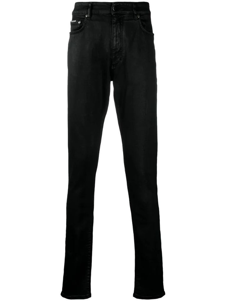 Essential mid-rise straight trousers