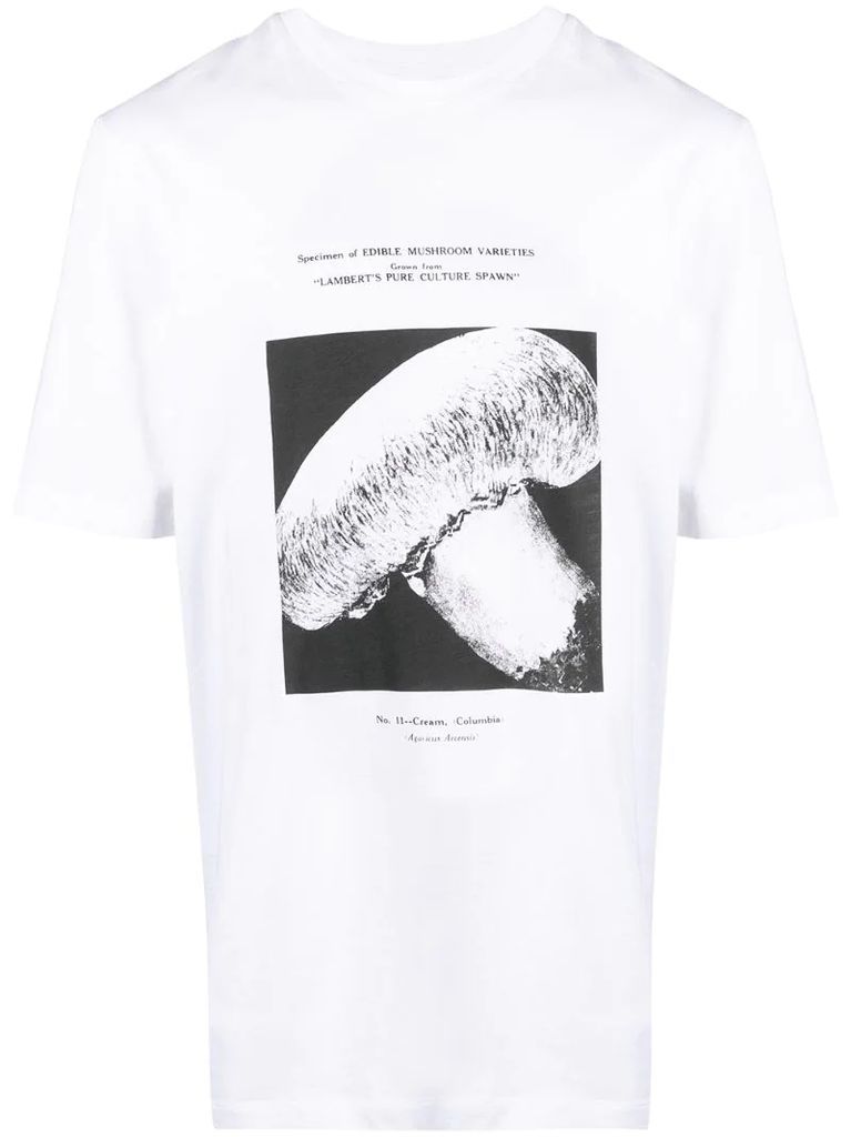 mushroom print cotton T-shirt