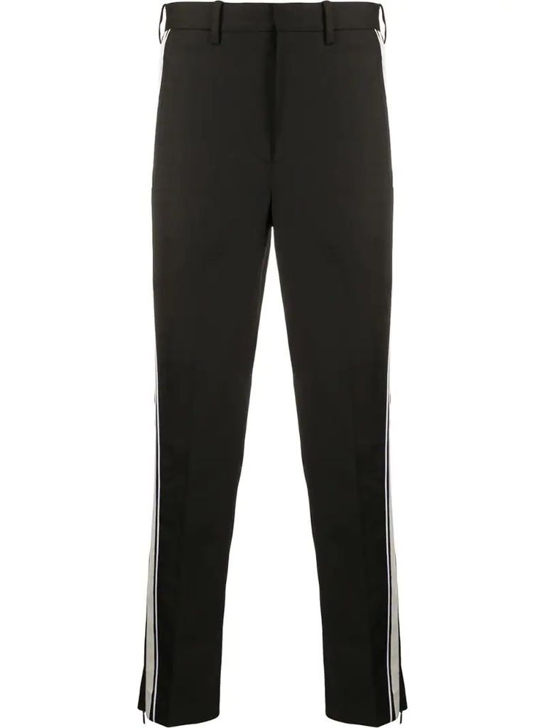 side panelled tailored trousers