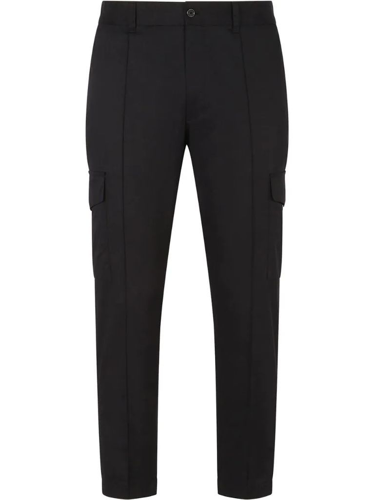 cropped-leg cargo trousers