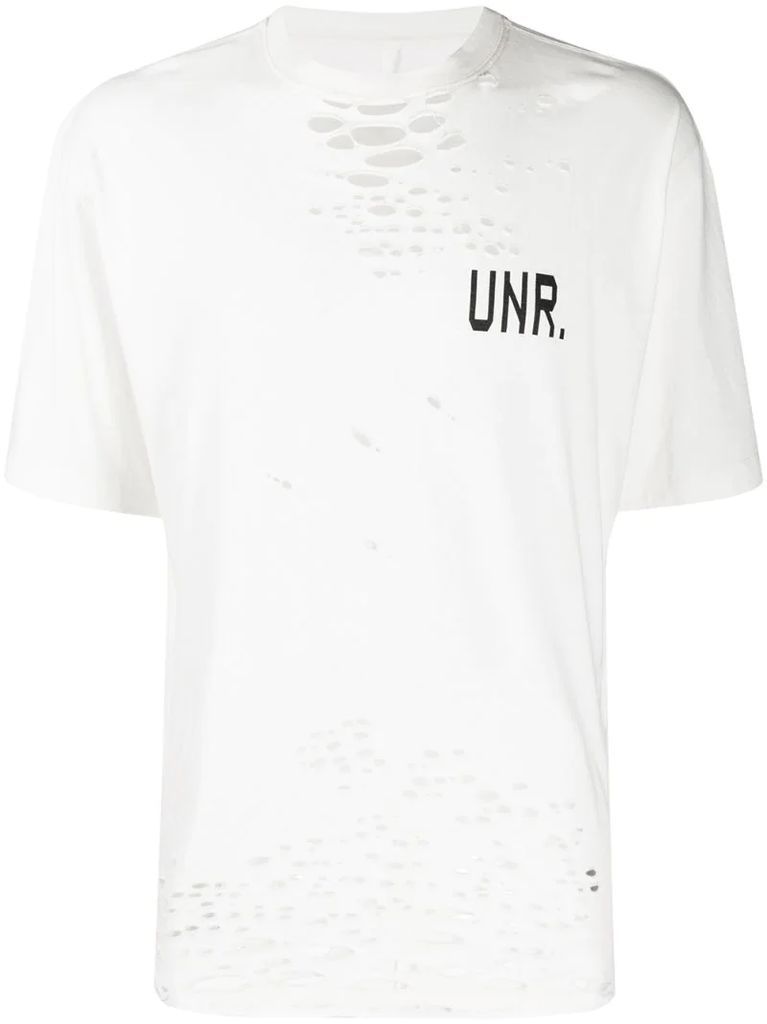 distressed effect T-shirt