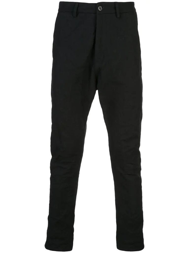 textured wool blend trousers
