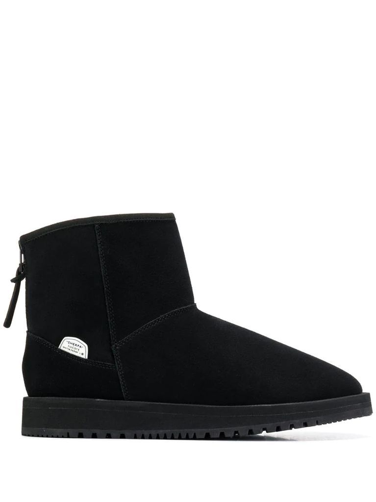 logo zipped ankle boots