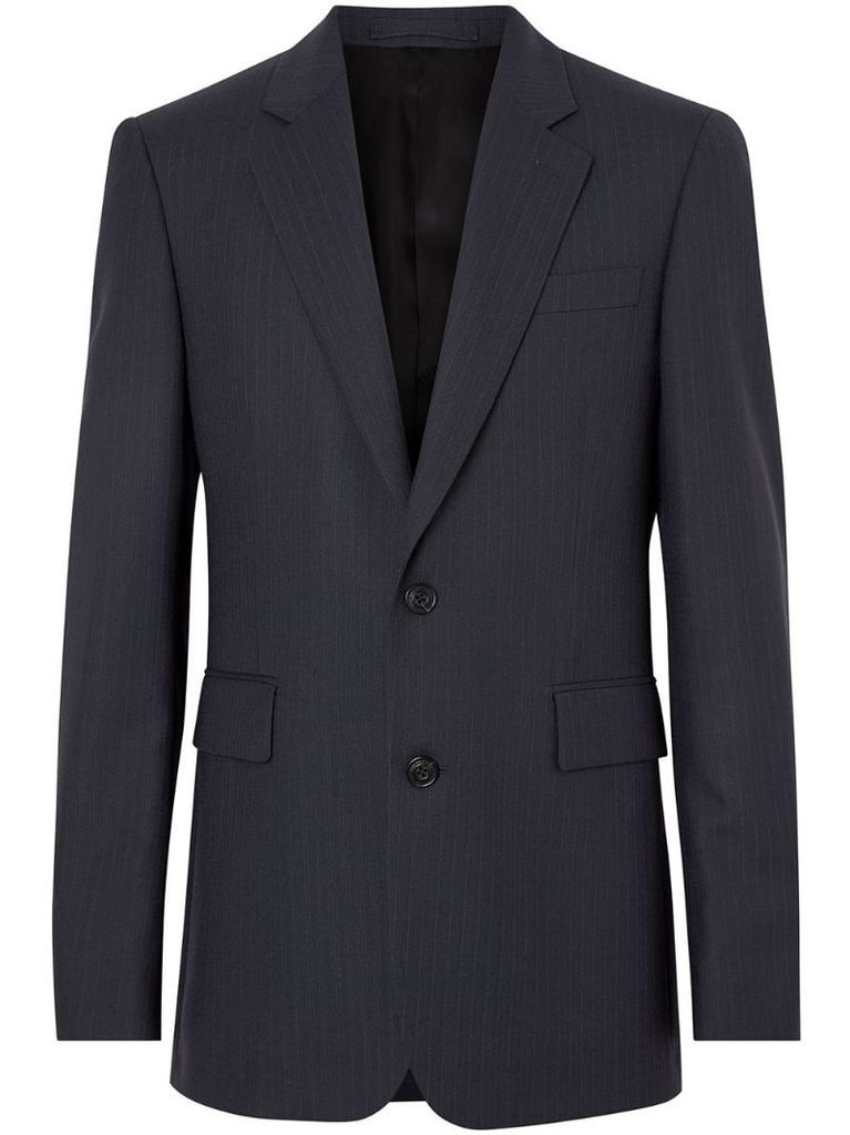 Classic Fit Pinstripe Wool Tailored Jacket