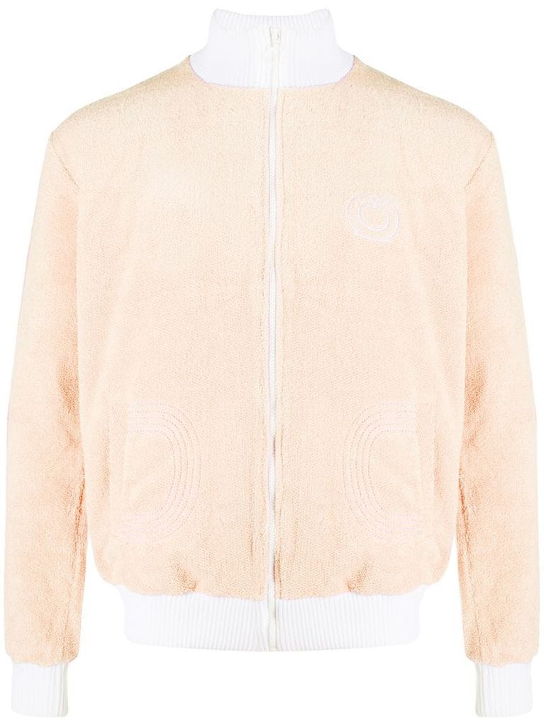 textured cotton track jacket