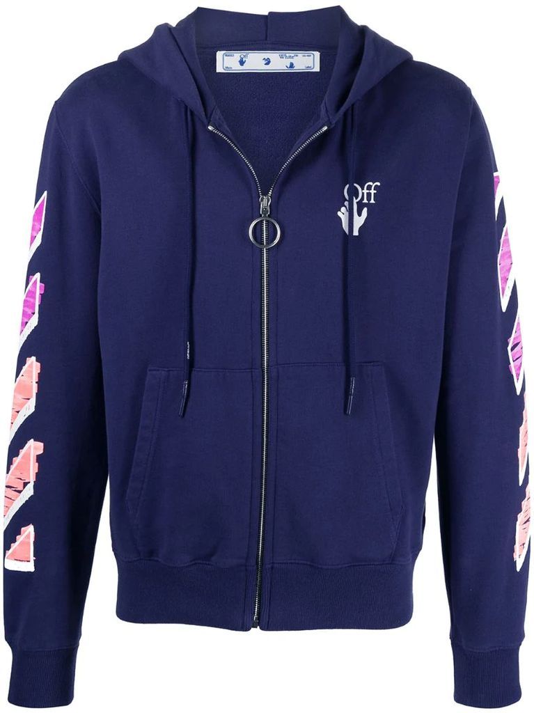Arrows zipped hoodie