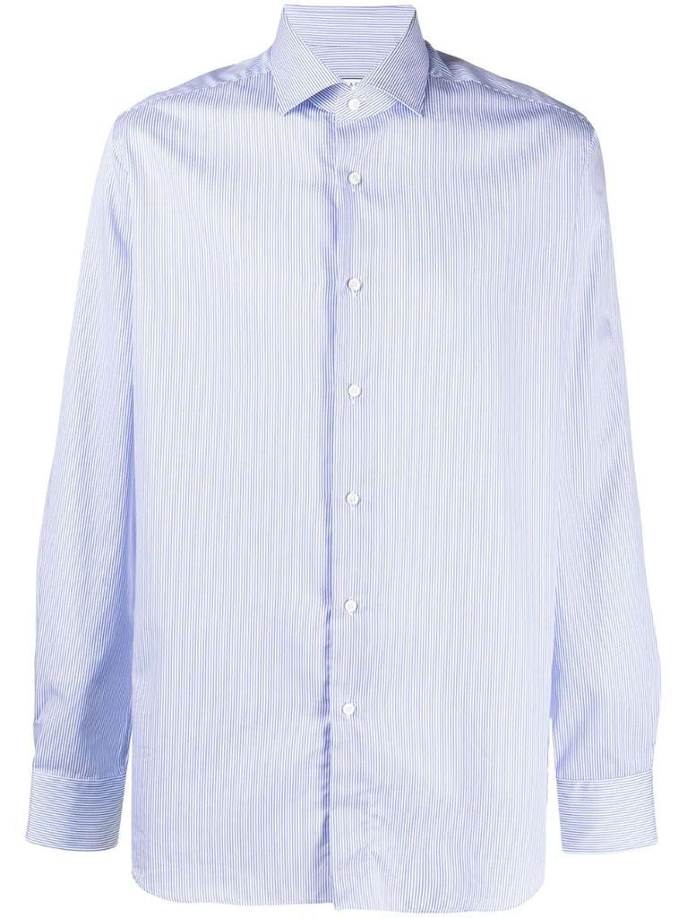 fine stripe-print cotton shirt