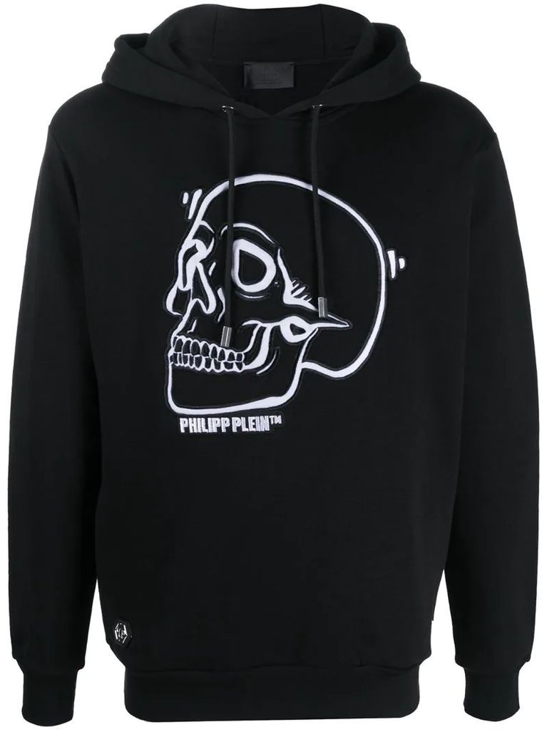 skull-print hoodie