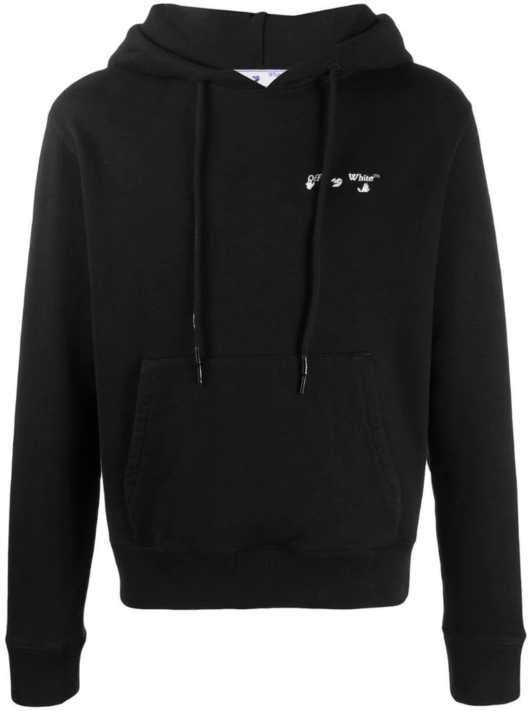 logo-print cotton hoodie