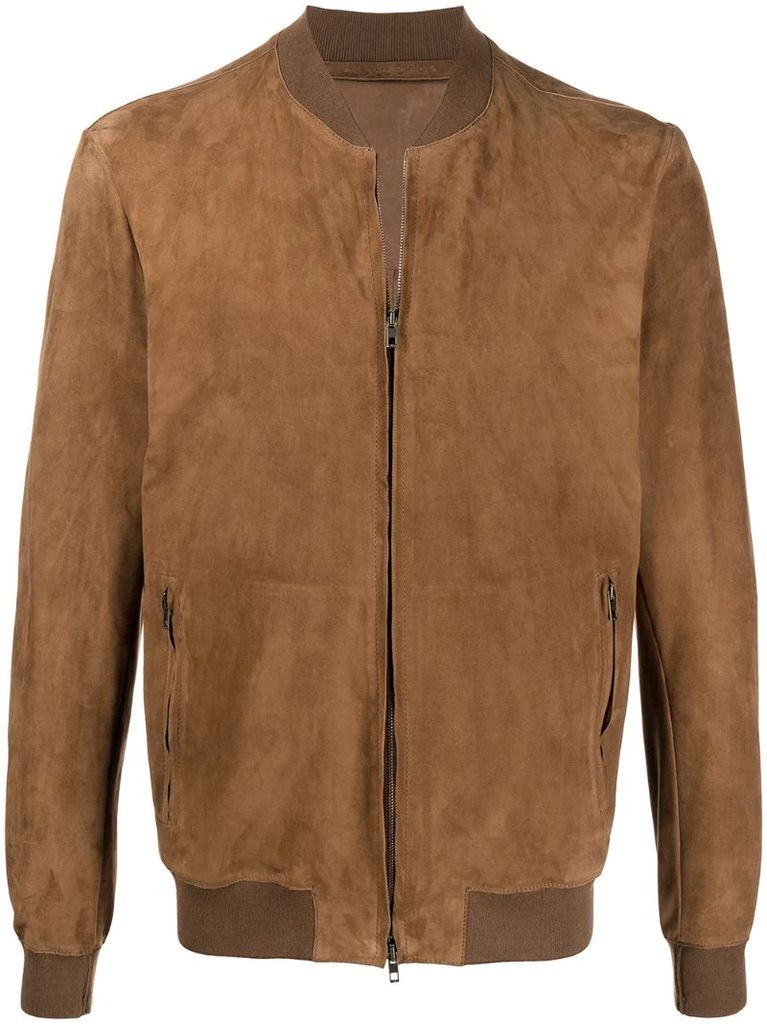 ovine leather bomber jacket