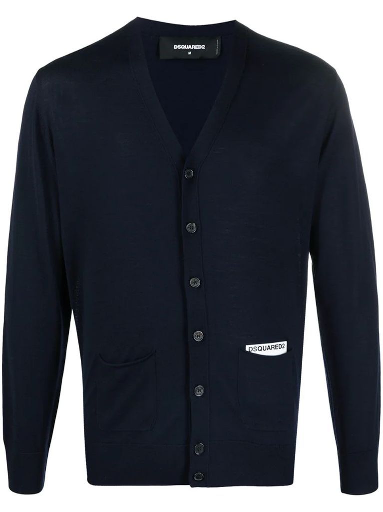 v-neck buttoned cardigan