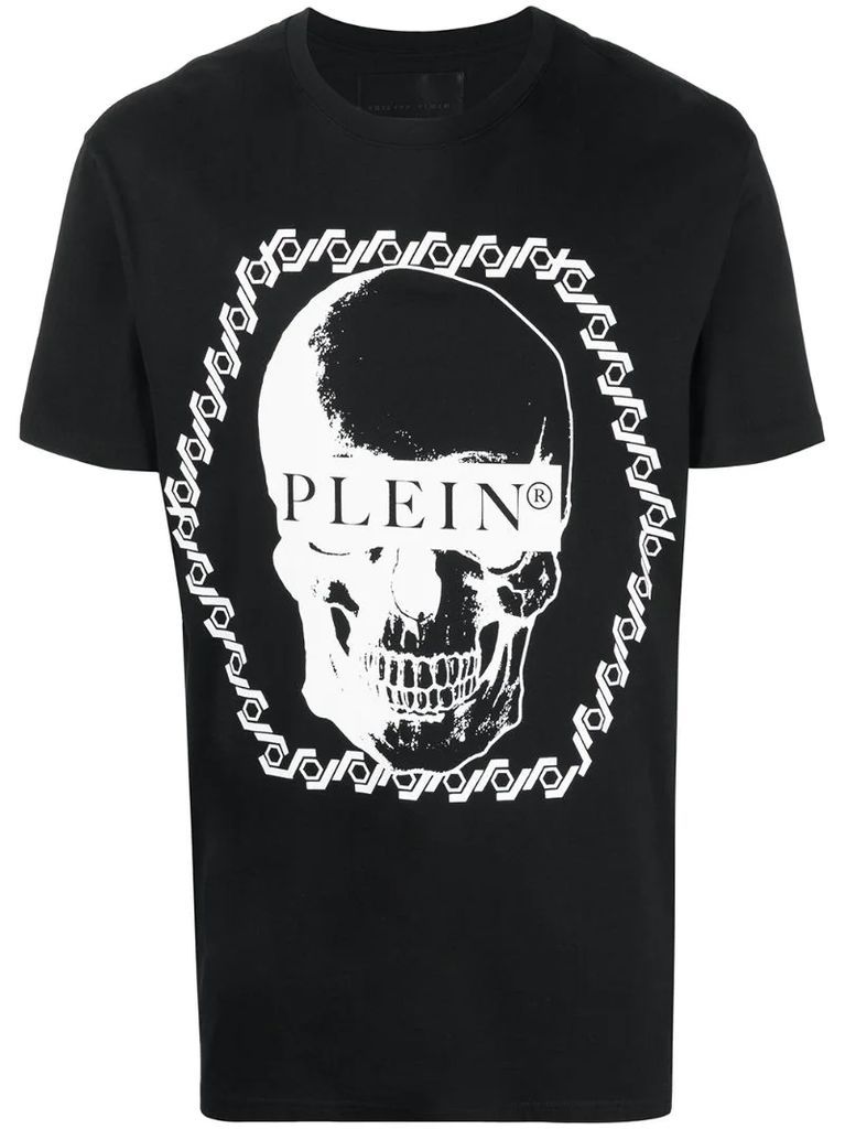 skull logo-print T-shirt