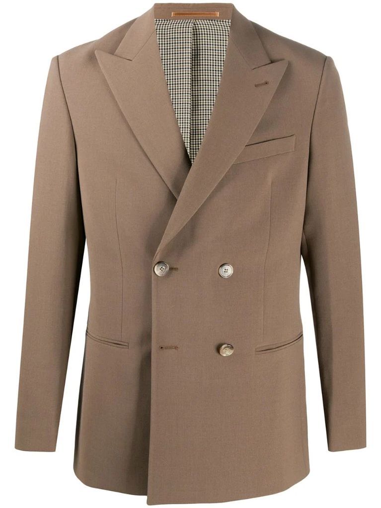 fitted double-breasted blazer