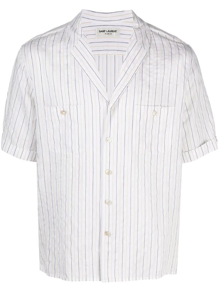 striped short-sleeve shirt