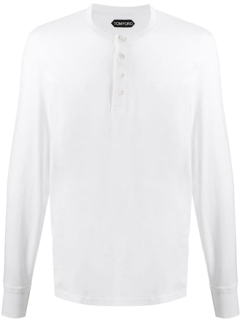 long-sleeve cotton T-shirt