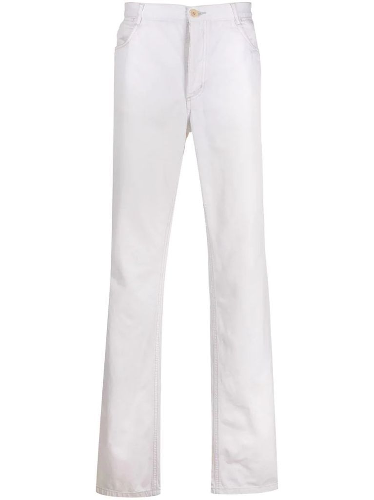 1990s straight long trousers
